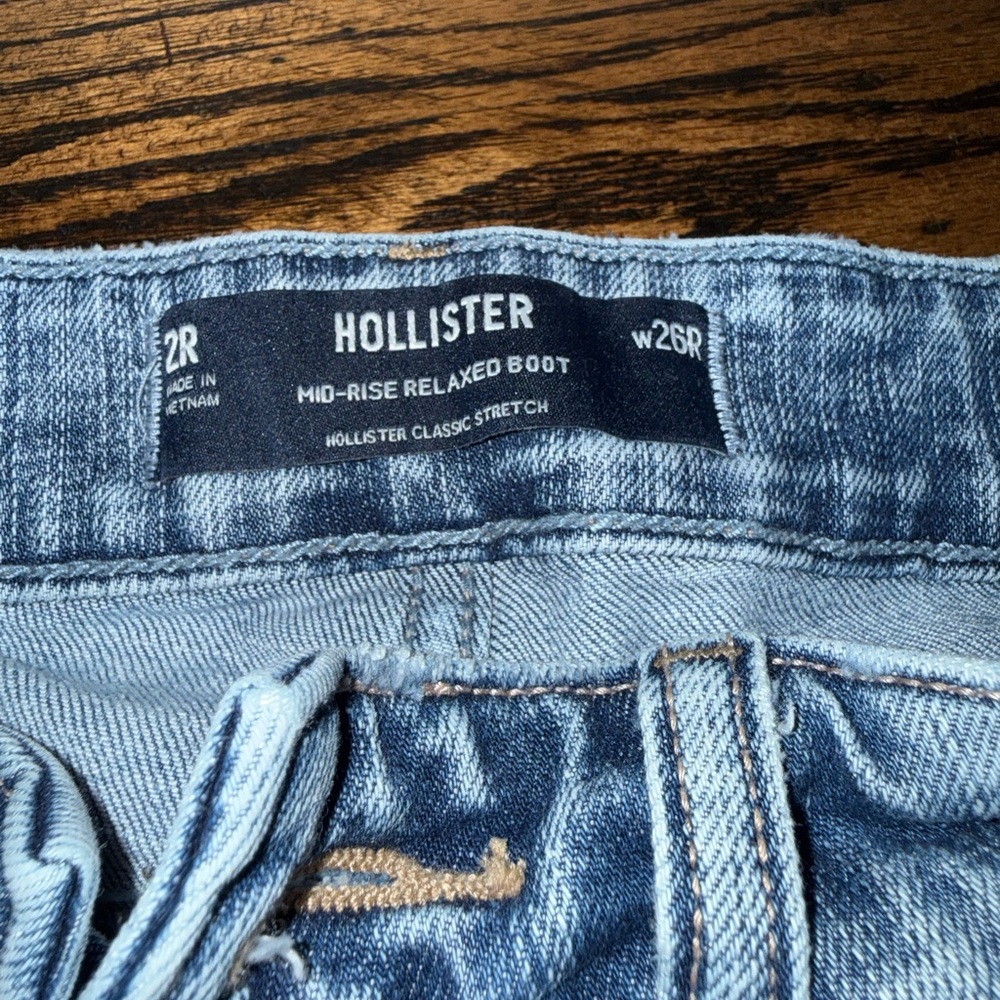 Hollister Women's Boot Cut Jeans in Deep Blue